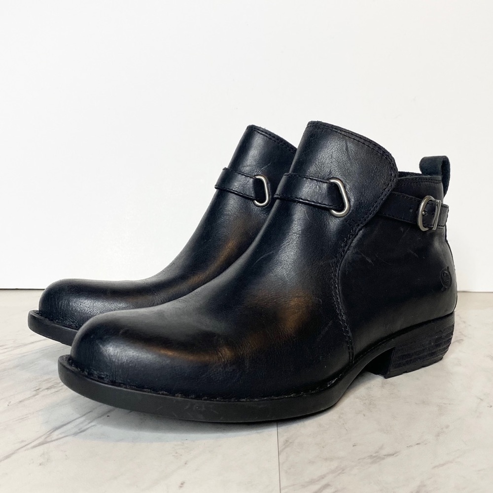 New! Born Tanaro Leather Chelsea Black Bootie 6M